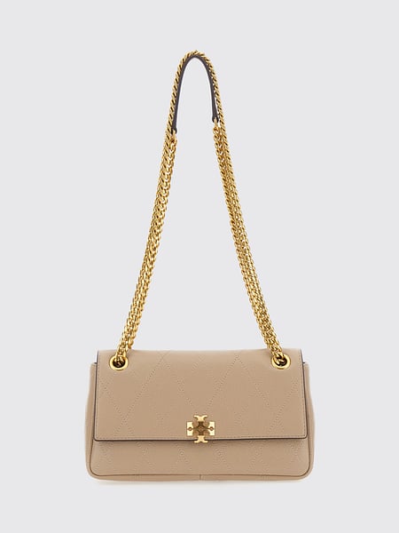 Charlie Quilted Leather Mini Crossbody Bag Tory Burch with Double T Logo
