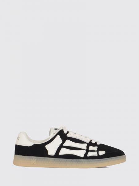 Pacific Bones Leather and Suede Sneakers Amiri with Contrast Appliqué