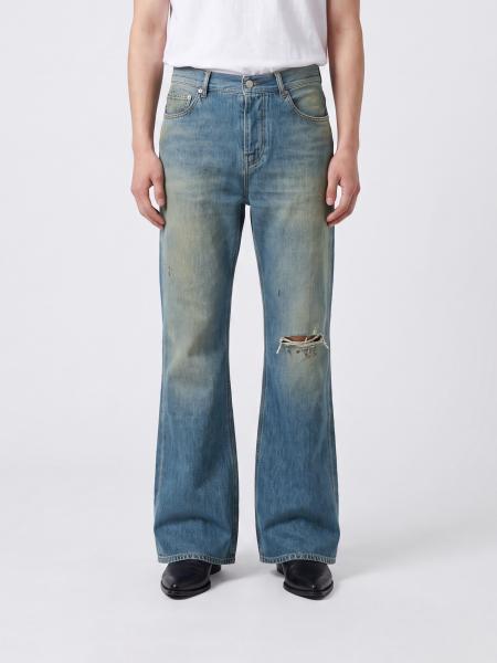 Amiri Five-Pocket Distressed-Effect Flared Denim Jeans