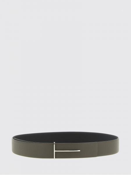 Reversible 4cm Pebbled Leather Belt Tom Ford with T Monogram Buckle
