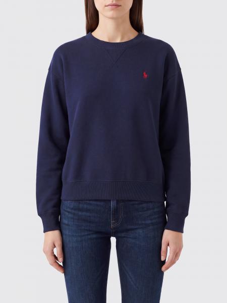Embroidered Logo Cotton Blend Crewneck Sweatshirt Polo Ralph Lauren