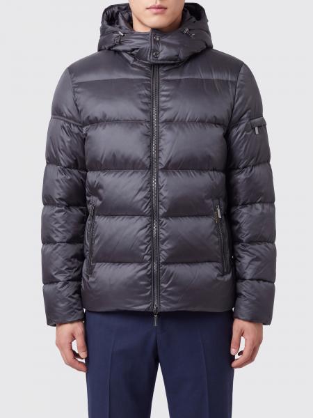 Brett Water-Repellent Wool and Cashmere Down Jacket Moorer with Removable Hood