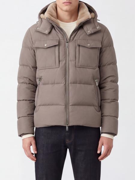 Chaqueta de plumas Alarick-KN Moorer de lana y cachemira con capucha desmontable