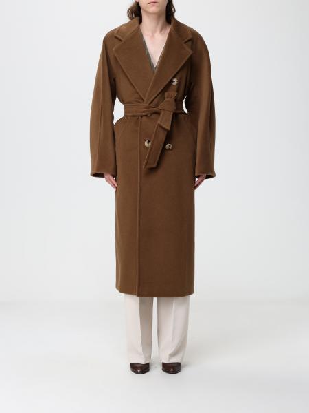 Madame Double-Breasted Long Wool Coat Max Mara with Belt