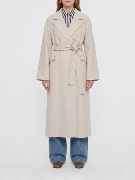 'S Max Mara Long Robe Coat in Pure Virgin Wool with Matching Belt