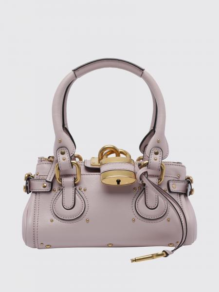 Paddington Handbag Chloé in Leather with Padlock and Studs