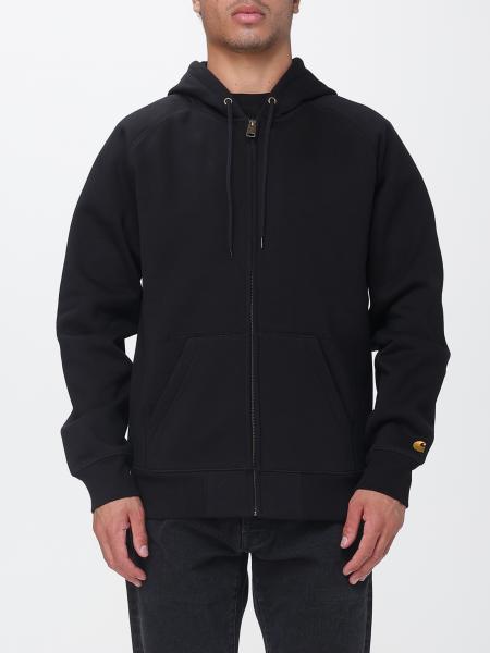 Felpa con cappuccio e zip Carhartt Wip in cotone con vestibilità relaxed e tasche a filetto