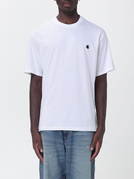 Carhartt WIP Madison Cotton T-Shirt with Embroidered Logo on the Chest