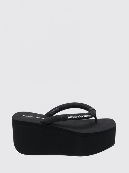 Jenna Plateau-Zehentrenner-Sandalen Alexander Wang aus Mesh mit Keilabsatz