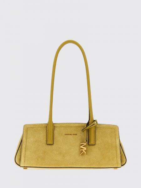 Michael Kors Laila Suede Shoulder Bag with Logo Charm