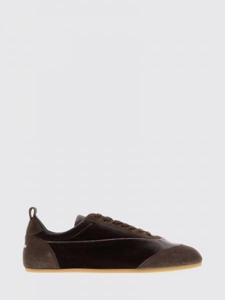 Baskets Etage Jil Sander en velours et daim avec tirant arrière