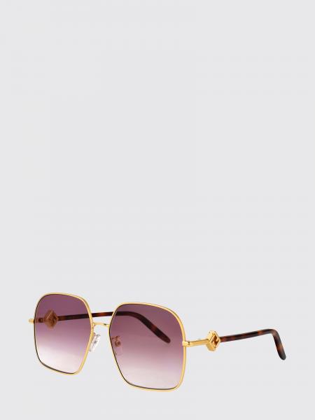 Fendi Oversized Square FF Monogram Metal Sunglasses