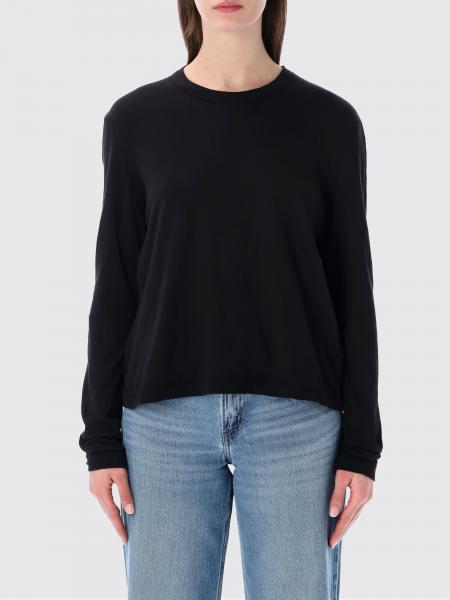 Long-Sleeved Glitter Cotton T-shirt James Perse with Crew Neck