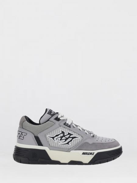 MA-94 Amiri Leather and Mesh Sneakers with Monogram and Suede Details