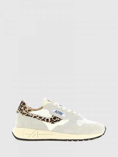 Autry Reelwind Low-Top Trainers in Suede with Animal Print and Padded Ankle