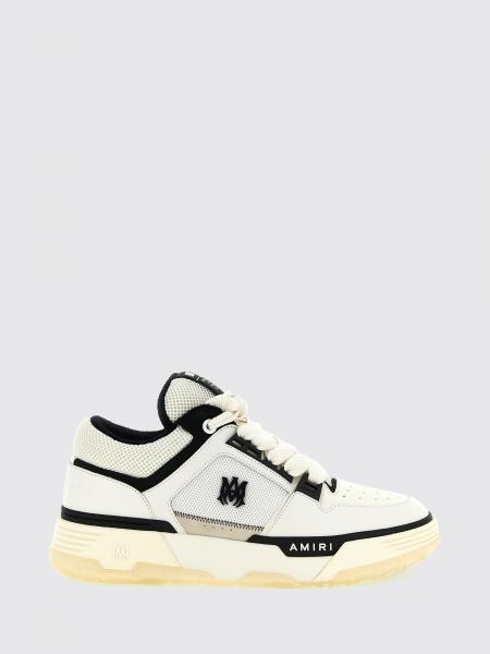 MA-1 Amiri Leather and Mesh Sneakers with Monogram and Padded Ankle