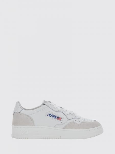 Autry Medalist Low Trainers in Smooth Calfskin with Contrast Details