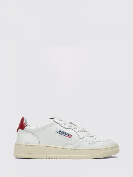 Autry Medalist Low Trainers in Smooth Calfskin with Contrast Details