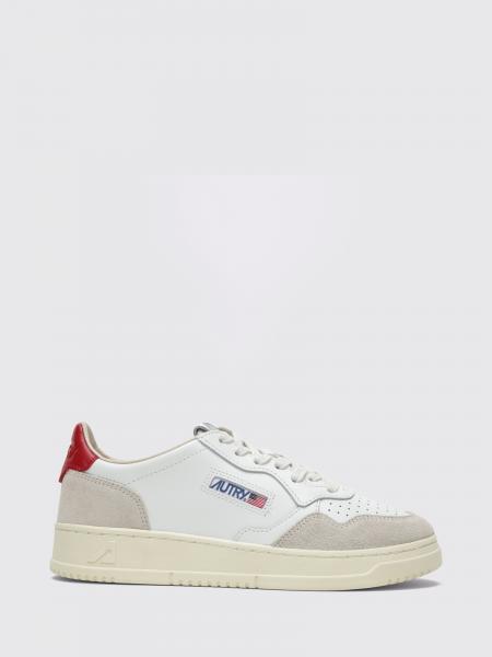 Autry Medalist Low Trainers in Smooth Calfskin with Contrast Details