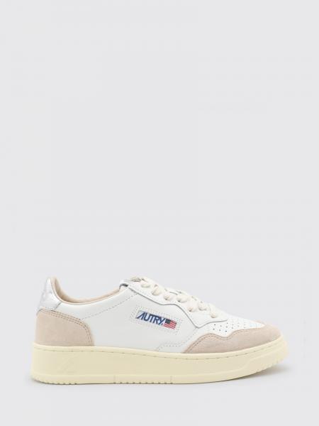 Autry Medalist Low Trainers in Smooth Calfskin with Contrast Details