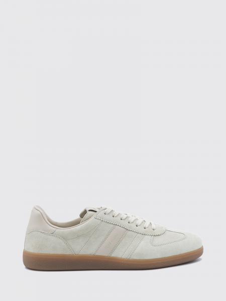 Tom Ford Suede Bovine Leather Low Top Sneakers with Rear Logo