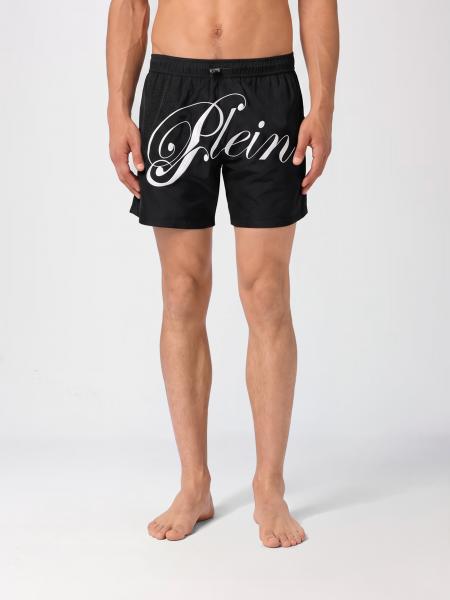 Philipp Plein Technical Fabric Swim Shorts with Embroidered Logo and Drawstring