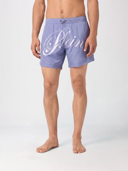 Philipp Plein Technical Fabric Swim Shorts with Embroidered Logo and Drawstring