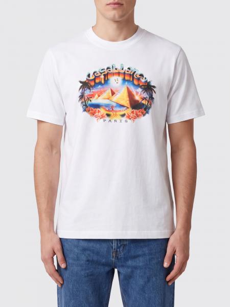 Casablanca Rundhals-T-Shirt aus Bio-Baumwolle mit Logo-Print