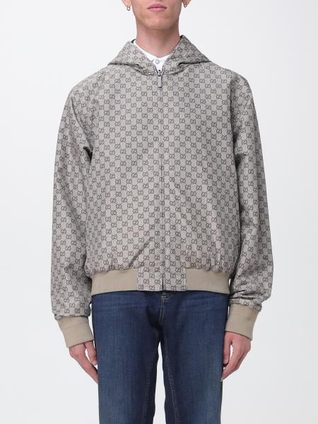 Cazadora bomber reversible Gucci con capucha en algodón con monograma