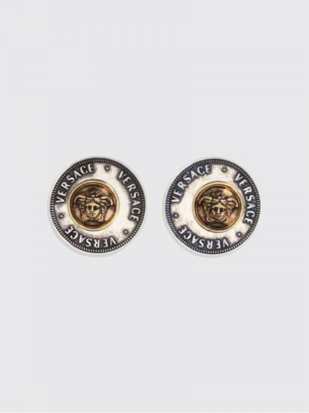 Medusa Stud Earrings Versace in Gold-Tone Brass