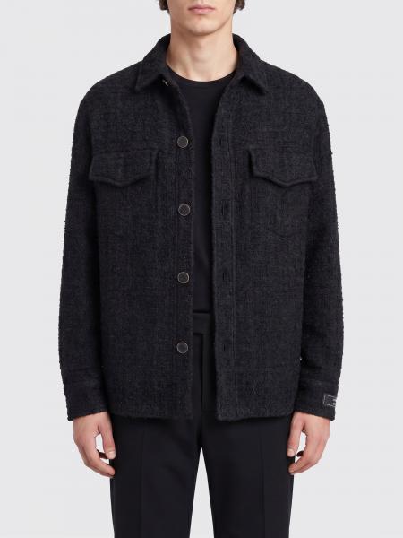 Surchemise Balmain en tweed de coton mélangé avec poches plaquées