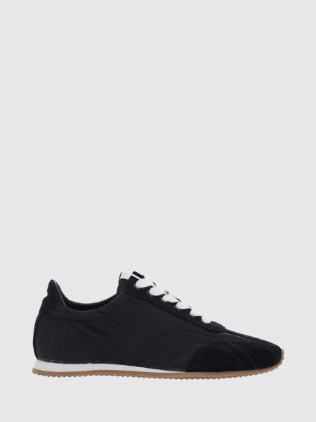 Toteme Bicolor-Sneakers aus recyceltem Nylon und Wildleder
