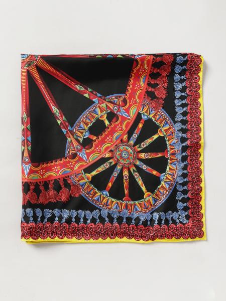 Dolce & Gabbana Carretto Siciliano Print Silk Scarf