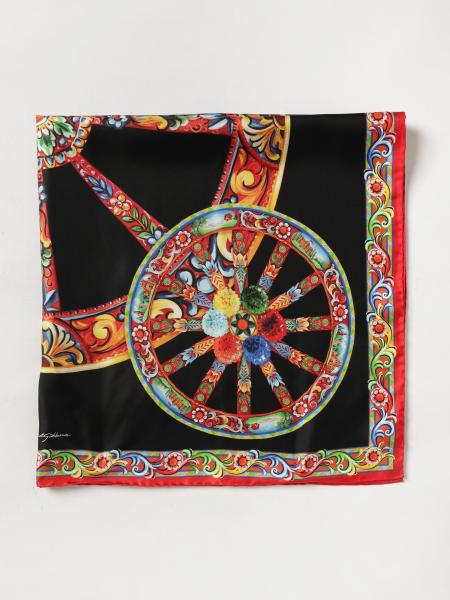 Foulard Dolce & Gabbana en soie à imprimé Carretto Siciliano