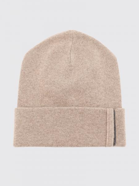 Brunello Cucinelli Cuffed Pure Cashmere Beanie with Monili Embellishment