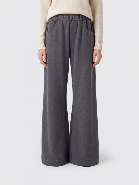 Wide-Leg Cotton Trousers Brunello Cucinelli with a Mid-Rise Waist and 5 Pockets