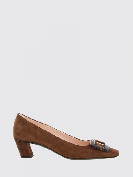 Suede Pumps Roger Vivier with Buckle and Low Heel