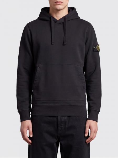 Relaxed Fit Cotton Hoodie Stone Island with Kangaroo Pocket