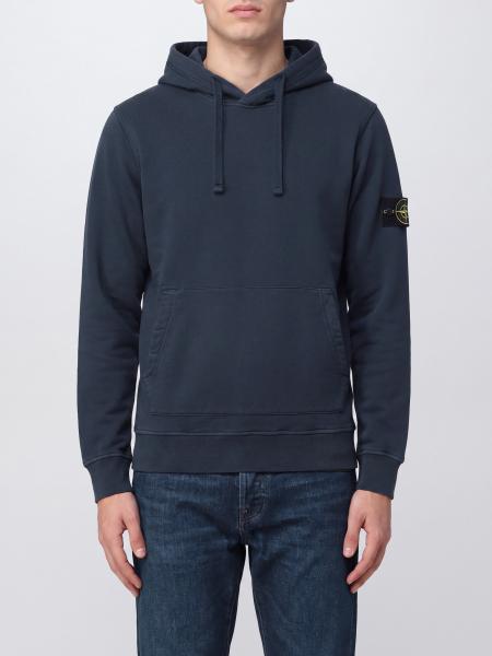 Relaxed Fit Cotton Hoodie Stone Island with Kangaroo Pocket
