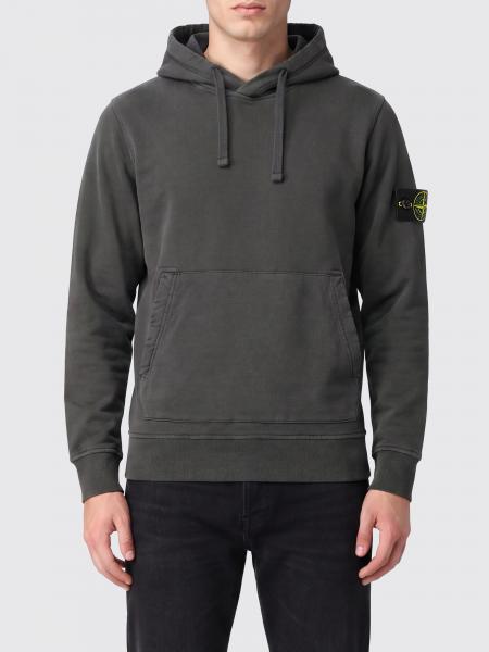 Relaxed Fit Cotton Hoodie Stone Island with Kangaroo Pocket