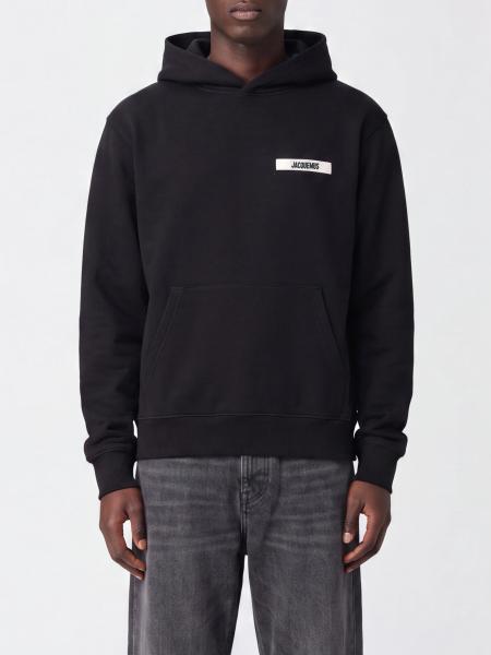 Relaxed Fit Cotton Hoodie Jacquemus with Logo and Dropped Shoulders