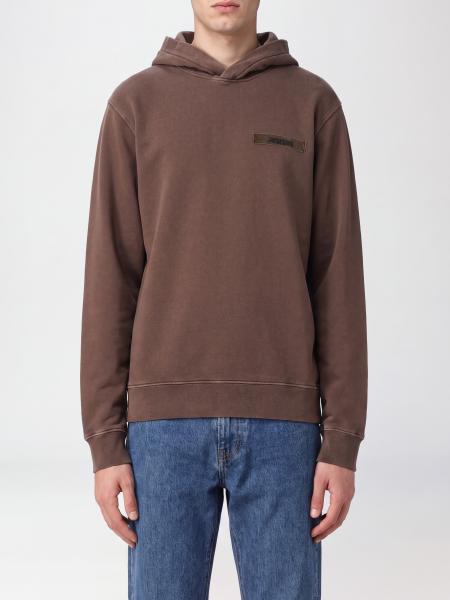Relaxed Fit Cotton Hoodie Jacquemus with Logo and Dropped Shoulders