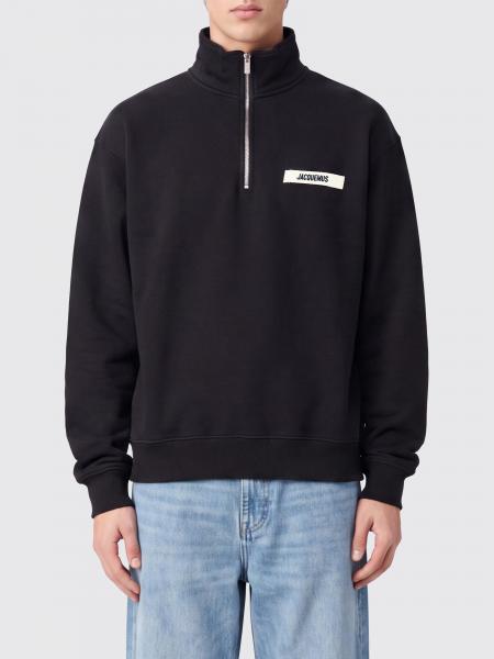 Jacquemus High Neck Relaxed Fit Cotton Jumper with Zip