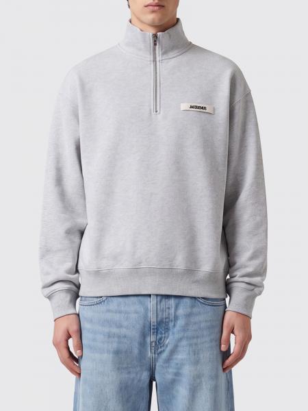 Jacquemus High Neck Relaxed Fit Cotton Jumper with Zip
