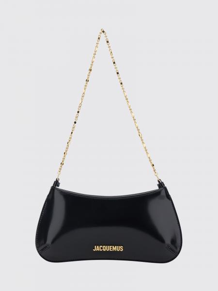 Сумка на плечо Le Petit Bisou Jacquemus из лакированной кожи с ручкой-цепочкой