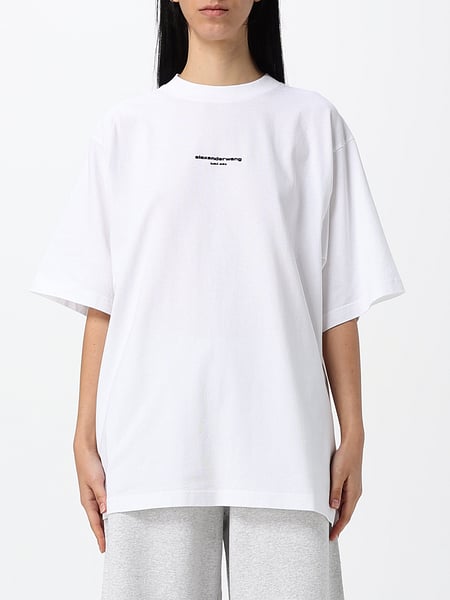 Alexander Wang Relaxed Fit Cotton T-Shirt with Contrast Logo
