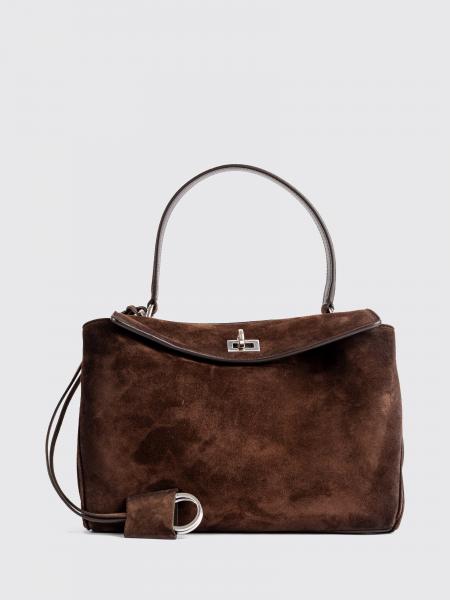 Petit sac à main Rodeo Balenciaga en cuir de veau suédé avec charm et fermoir pivotant