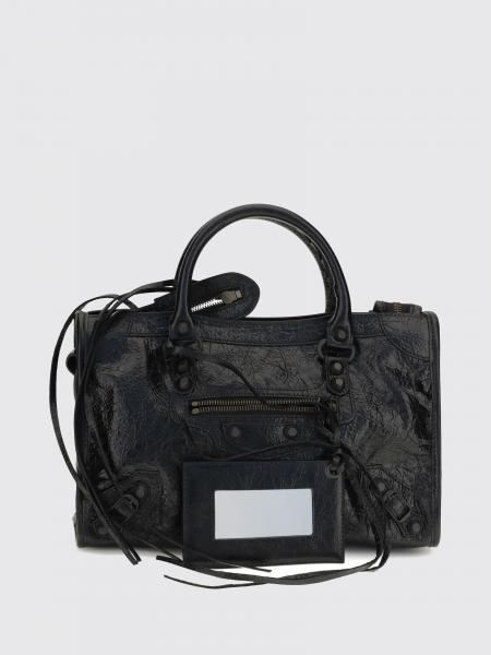 Petit sac à main Le City Balenciaga en cuir d'agneau Arena avec clous