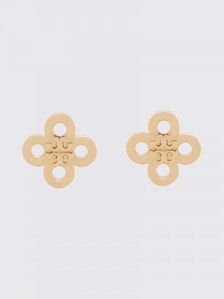 Forget Me Not Flower Stud Earrings Tory Burch with Double T Logo