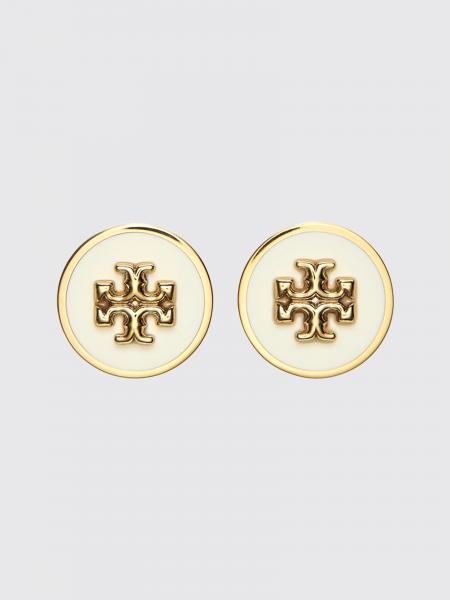 Tory Burch Icon Enamelled Brass Stud Earrings with Double T Logo